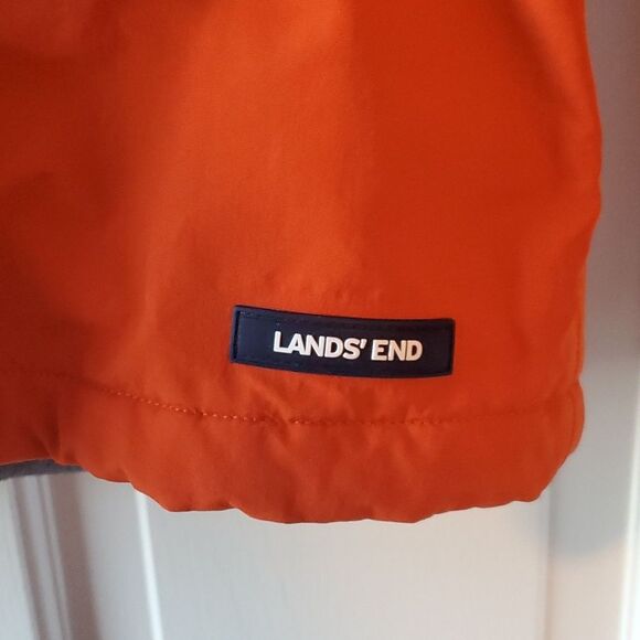 LANDS' END SQUALL SKI SNOW RAIN JACKET ORANGE GRAY SIZE XL BIG BOYS SIZE 18-20 - Picture 6 of 13